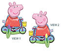 Peppa Pig Bicycle Table Balloon (22 Inch)