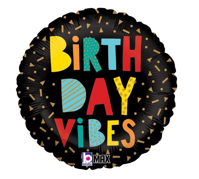 Birthday Vibes 18" Foil Balloon (D)