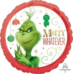 Modern Grinch Movie Merry Whatever Balloon (18 Inch)