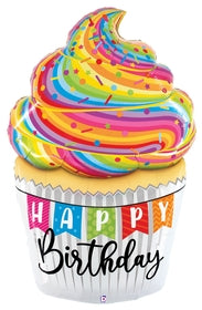 Happy Birthday Cupcake Special Delivery Balloon (60 Inch)