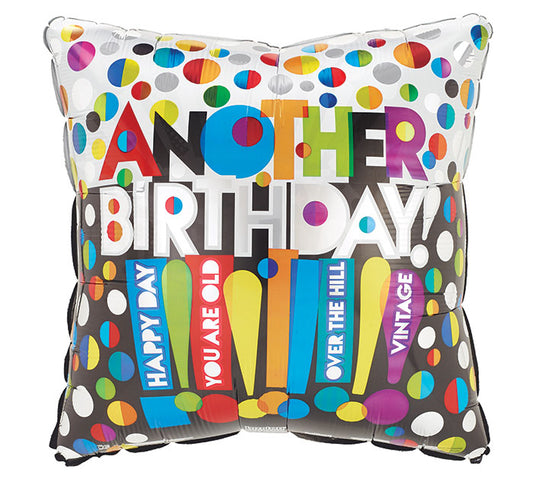 Another Birthday Square 18" Foil Balloon