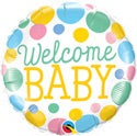 Welcome Baby Dots Round Balloon (18 Inch)