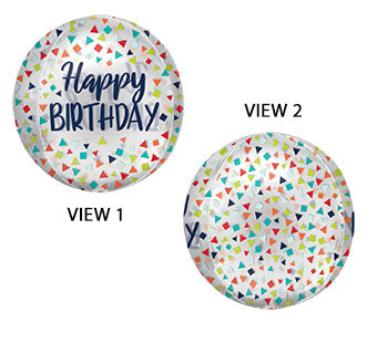 Happy Birthday Reason to Celebrate Orbz Balloon (16 Inch)