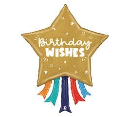 Birthday Wishes Shooting Star Balloon (36 Inch)