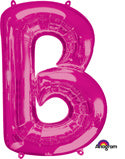Magenta Pink Letter "B" 34" Foil Balloon