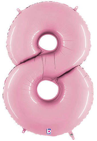 Floating Pastel Pink Number "8" Balloon (4 Foot or 40 Inch)
