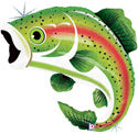 Rainbow Trout Fish Foil Balloon
