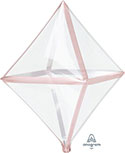 Rose Gold Trimz Diamond Anglez Balloon (16 Inch)
